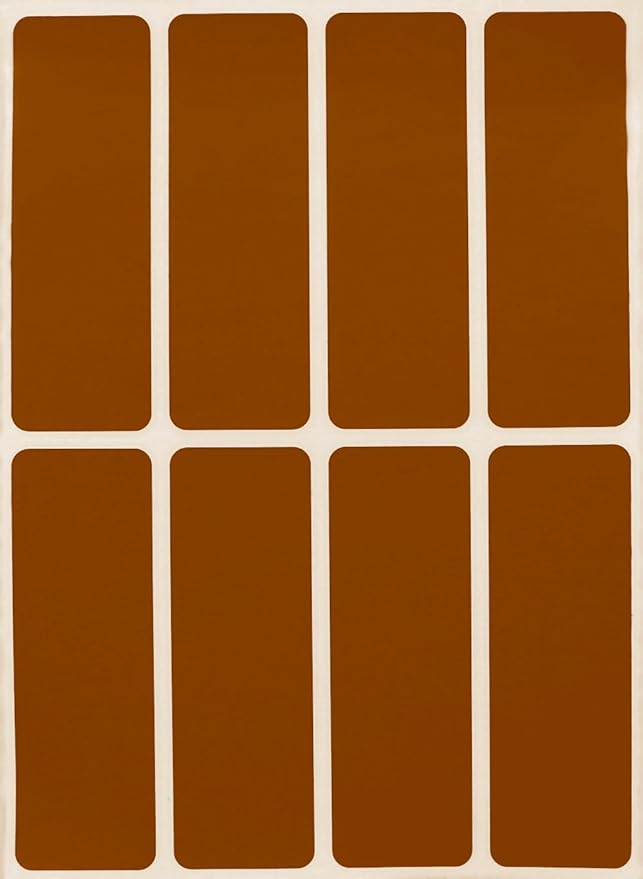 Royal Green Rectangular Sticker Color Coded Write on Labels for Organizing, Moving, & Mailing, 3x1 inch Stickers Writable Labels & Tags for Home, Office, and School Projects, 400-Pack (Brown)
