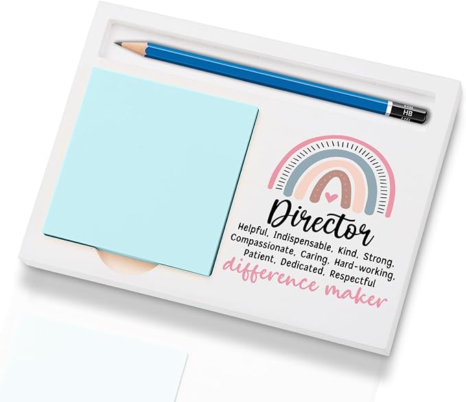 Director Office Supplies Sticky Note Holder Decor, Director Thank You Appreciation Gifts for Women Self-Stick Note Pad Holders W2B4