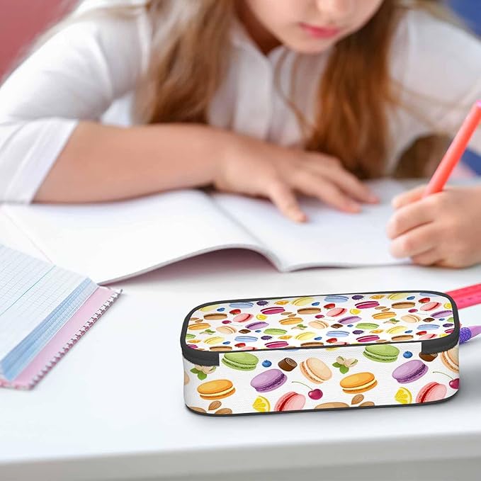 Cookies Pencil Case Strawberries Blueberries Grape Fruits Pencil Bag Pouch Box Organizer for College School Students Boy Girl