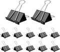 2.4 inch Wide 7" Long Jumbo Binder Clips - 12 Pack Black Extra Large Heavy Duty Paper Clamps for Office School Supplies Home Organization