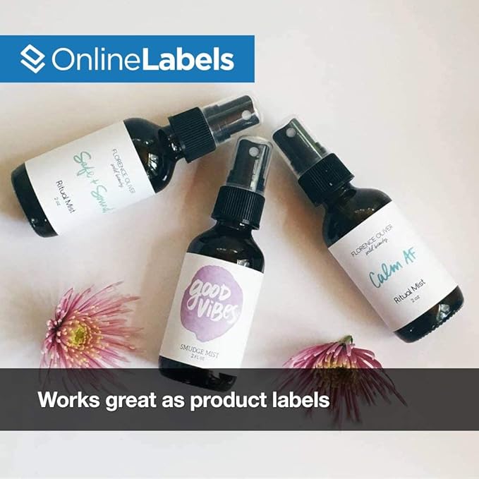 4 x 2 Rectangle Mailing Labels - Permanent, White Matte - Address, Shipping, Gift - Pack of 50,000-5,000 Sheets - Inkjet/Laser Printers - Online Labels