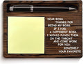 Funny Boss Gifts for Men, Humor Gifts for Bosses Boss's Day Retirement Going Away Birthday, Best Boss Sticky Note Holder for Bosses Office Decor