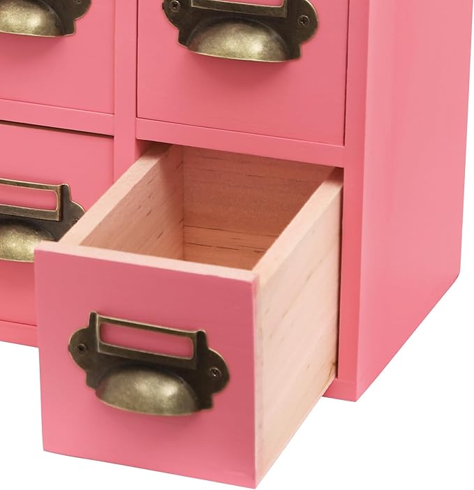 Vintage 12-Drawer Storage Cabinet – Multipurpose Desktop Organizer for Office, Craft & Home