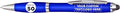 DISCOUNT PROMOS Custom Plastic Stylus Pens Set of 50, Personalized Bulk Pack - Black Ink, Great for Office, School, Business, Tradeshows, Events - Blue