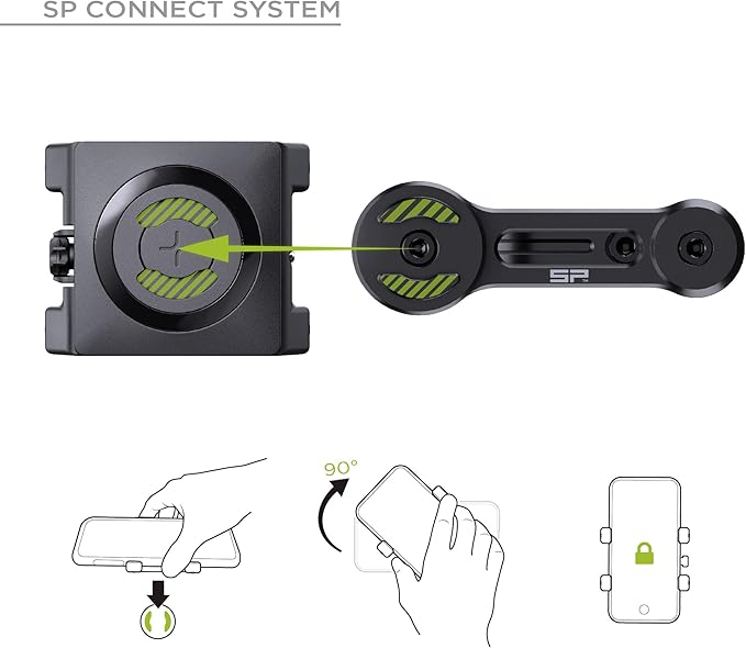 SP Connect Universal Handlebar Phone Mount for 58-85mm Phones, Black