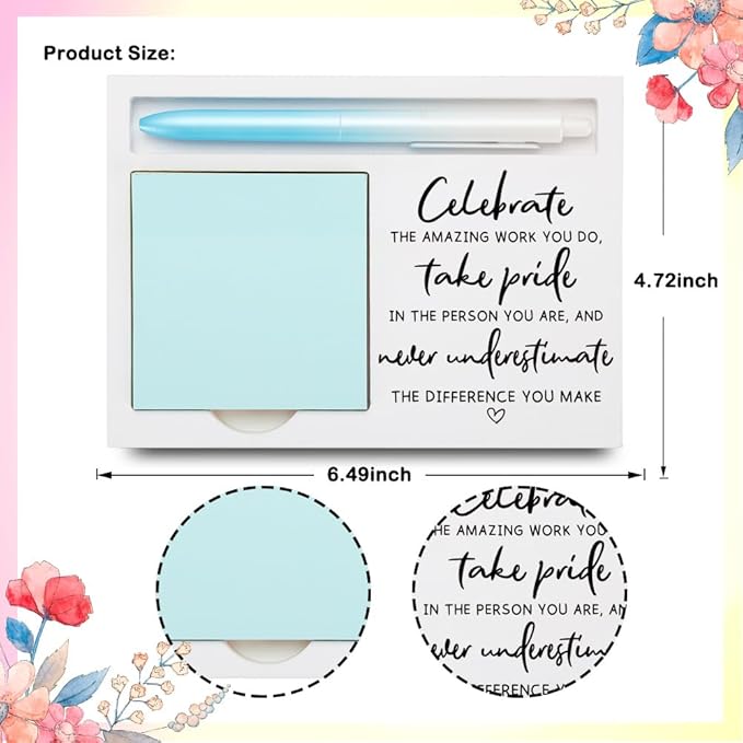 FOUGSTA Self - Pride Appreciation Gift, Motivational Gift for Colleagues in Their Roles, Encouraging Gift for Friends Celebrating Self - Worth, Wooden Sticky Note Holder, 16.5 x 12 x 1.5 cm, XXW24