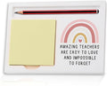 End of The Year Teacher Sticky Note Holder Gifts, Back to School, Teacher Appreciation Week Quote Self-Stick Note Pad Holders ZBA4