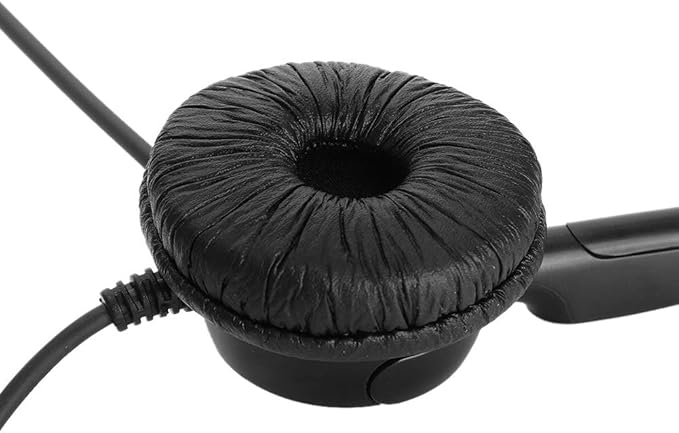510D USB Computer Headset, Telephone Operator Headphone with Adjustable Microphone, Noise Cancelling USB Earphone for Call Center, Office, Soft Memory Foam Ear Cushion, Durable Met