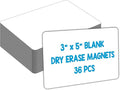 Dry Erase Magnets, Blank Magnetic Dry Erase Labels, 36-Pack, Erasable Magnets for Whiteboard, Multipurpose White Magnetic Labels to Write On for Classroom, Home, Education, Office, 3" x 5"