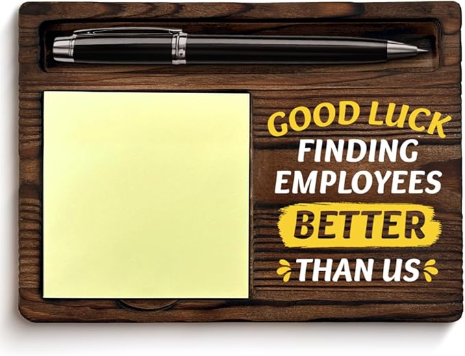 Funny Boss Gifts for Boss's Day Leaving Going Away Thank You Birthday Retirement, Best Boss Gifts Sticky Note Holder for Bosses Office Decor