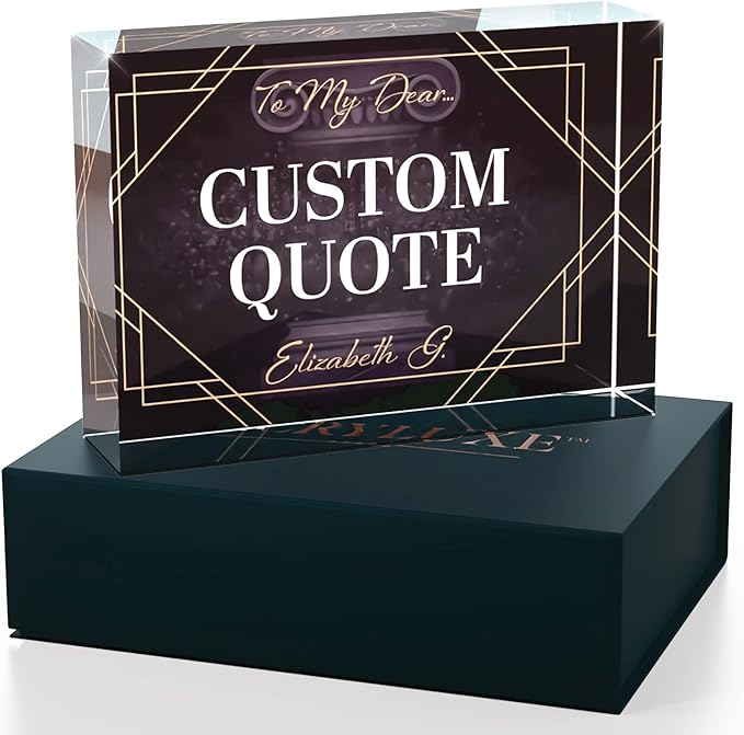 Custom Acrylic Sign Personalized, Custom Desk Name Plate, 18 Styles, (5"x7"), With Gift Box, USA Made by Acryluxe. (Fantasy)