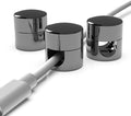 Cable Anchors for Desk Organization Gun Metal | Premium Aluminum Cord Organizers | Charger + Cable Management Clips for Home & Office | Stylish, Sturdy, & Functional | (3 Pack)
