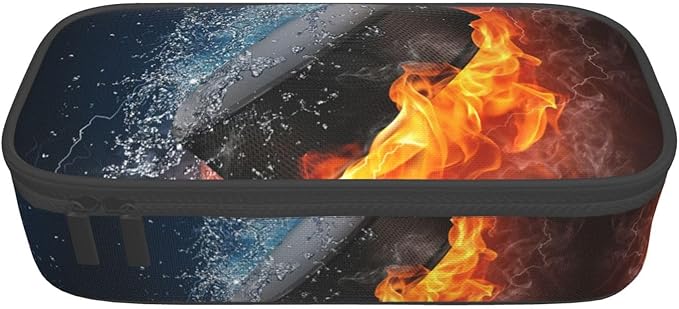 Hockey Sport Pencil Case Big Capacity Storage Pencil Pouch Stationery Bags With Zipper Portable Pen Holder Box Organizer For Boys Girls Teens Student College School Office Supplies