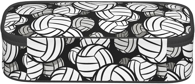 Volleyball Ball Pattern Pencil Case Big Capacity Storage Pencil Pouch Stationery Bags With Zipper Portable Pen Holder Box Organizer For Boys Girls Teens Student College School Office Supplies