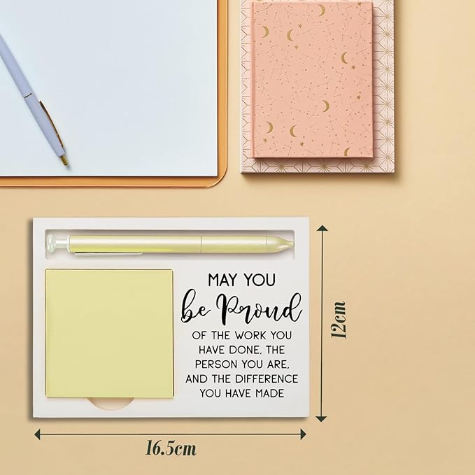 May You Be Proud of The Work You Do, Thank You Appreciation Gifts for Employee Coworker Bestie Sister Friends Retirement Leaving New Job Gift Self-Stick Note Pad Holders ZBA13
