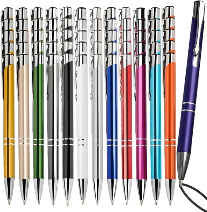 Yucold Customized ballpoint pens in bulk, personalized ballpoint pens with free engraving, for use in companies, enterprises, graduation anniversaries (Rose gold,390)