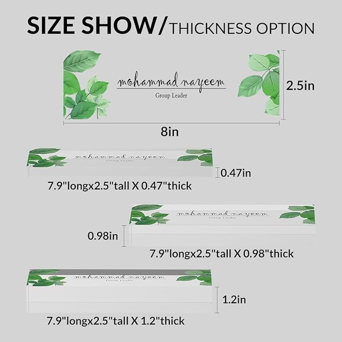 Personalized Custom Name Plates on Acrylic Glass, Office Desk Decor, Personalized Office Gift