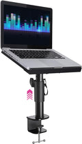 Liquid Stands Laptop Desk Mount for Piano, Keyboard & DJ Workstations - 9x12.5 Adjustable Laptop Arm Mount for Desk Holds Up to 65 LBS– Ergonomic & Adjustable Design