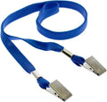 25 Pack - Face Mask Lanyards - Premium Comfortable Neck Straps for Tickets, Badge Holders - Twist Free 2 Hook Design (1 on Each End) for Special Event Badges, Credentials and Ticket Holders (Blue)