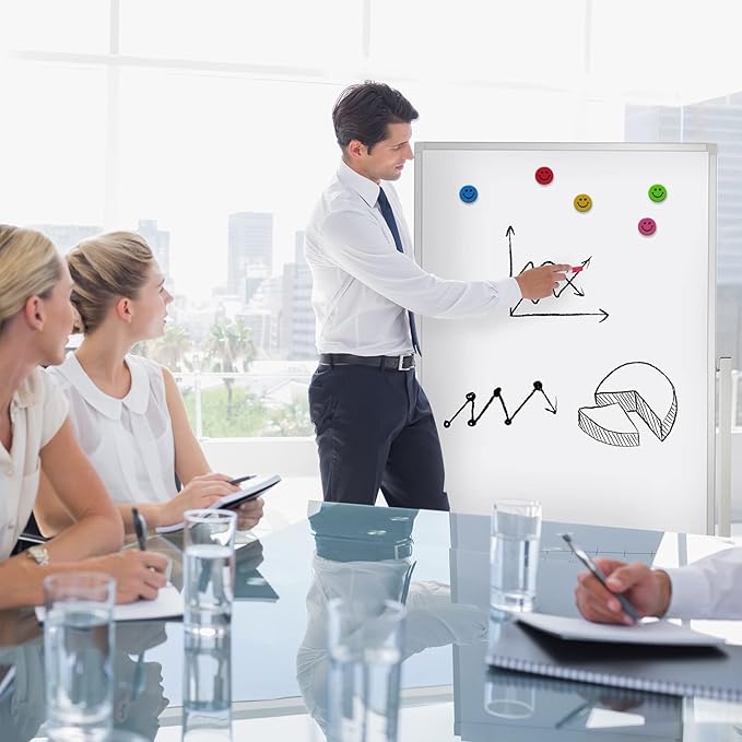 40" x 28" Mobile Dry Erase Whiteboard Double-Sided White Boards on Wheels Flip-Over Magnetic Rolling Whiteboard with Stand, Aluminium Frame