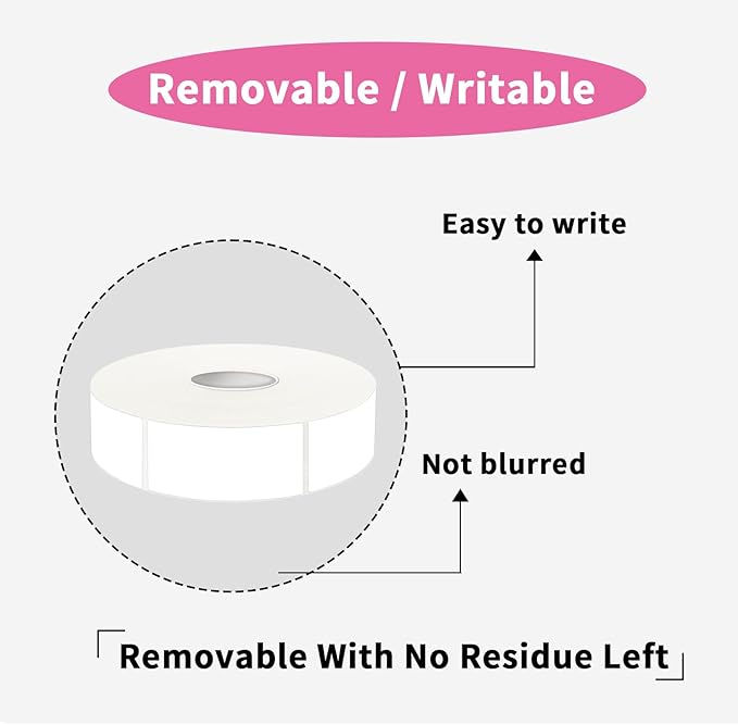 1000 Blank Removable Labels, Blank Removable Freezer Labels Water Oil Resistant with Perforation Line for Food Containers Jars Pantry Organization (Each Measures 1x 2 Inch)