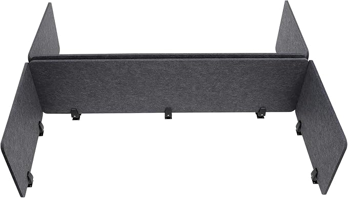 Desk Divider,Modern Stand Up Desk Store Focus Raw Clamp-On Acoustic Desk Divider Mounted Privacy Panel,Sound Blocking Desk Divider,Desktop Mounting (59inx16in)