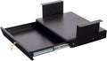 Stand Up Desk Store Add-On Office Sliding Under-Desk Drawer Storage Organizer for Standing Desks (Black, Lockable with Padded Laptop Shelf) 18"