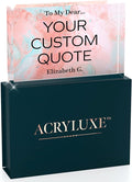 Personalized Gifts, Custom Quote Block Letter Board,Crystal-Clear Acrylic with Gift Box,17 Styles, Holiday and Christmas Gift for Mom, Dad, Girlfriend, Him or Her, Husband, Wife (4"x6", Stella)