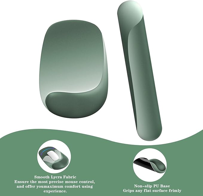 Wrist Rest for Keyboard and Mouse, Ergonomic Gel Computer Keyboard Wrist Rest with Memory Foam, Keyboard Wrist Support Pad for Long Hours of Work, Gaming, Studying-Relieve Wrist Pain