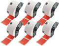 BETCKEY - White Food Labels Replacement for Brother DK-1220 (1.5 in x 1.8 in), Compatible with Brother QL Label Printers [6 Rolls/3720 Labels, Red]