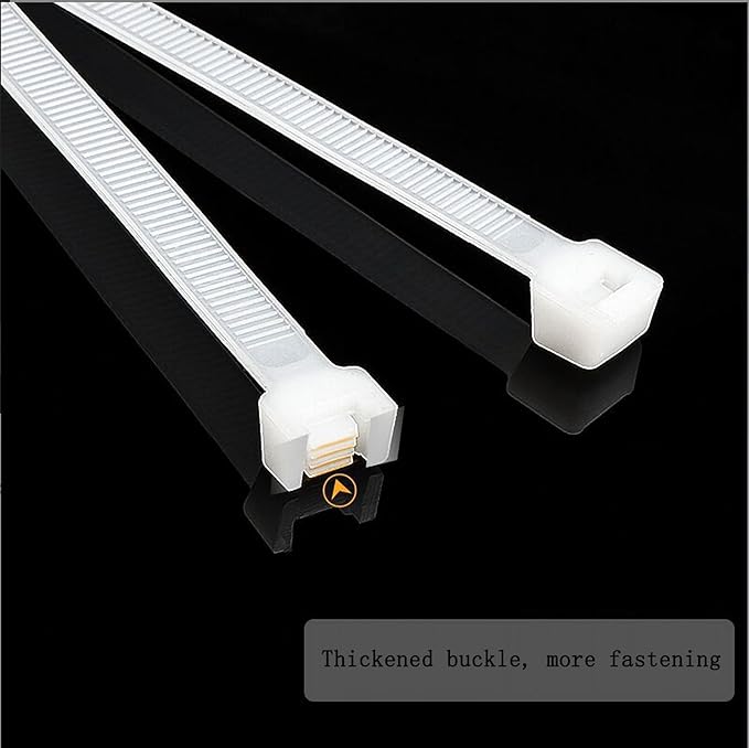 15 inch zip ties white cable ties 100pcs large outdoor uv resistance nylon ties wraps 60 lb Tensile Strength