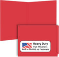 Red File Folders, USA Made, Doctor Stuff, No Fasteners, Durable 11pt, Reinforced End Tab File Folders, Colored Office & Medical Charts and Patient Chartr, Box of 100