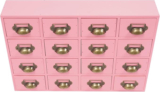 Vintage 16-Drawer Storage Cabinet – Multipurpose Desktop Organizer for Office, Craft & Home