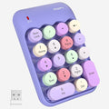 MOFII Wireless Number Pads - Purple Numeric Keypad 18 Keys USB 2.4G Round Keycap Colorful Extensions Keypads, Financial Accounting Portable Numpad 10 Key for Laptop/PC/Notebook/Surface Pro