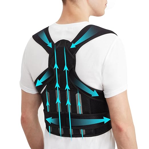 KD Back Brace Posture Corrector - Full Support for Women and Men - Straighten Shoulders, Relieve Upper and Lower Back Pain - Ideal for Scoliosis, Hunchback, Hump, Thoracic Issues (X-Large)
