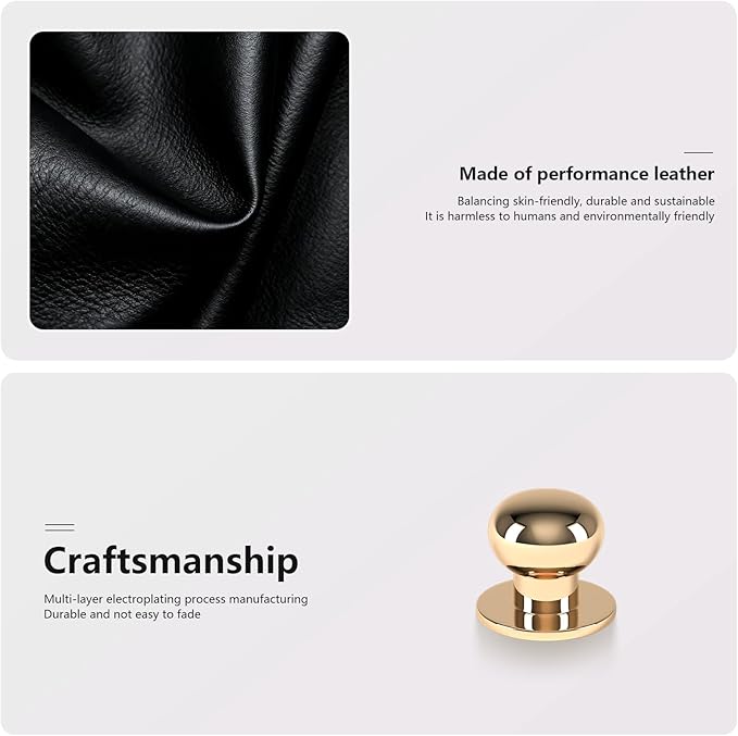 Desk Accessories,Black Vegan Leather Desk Organizers with 1 Draw & Tray,Remote Control Holder with Gold-Tone Metal Accents Knob for End Tables,Bedside Table,Bedroom