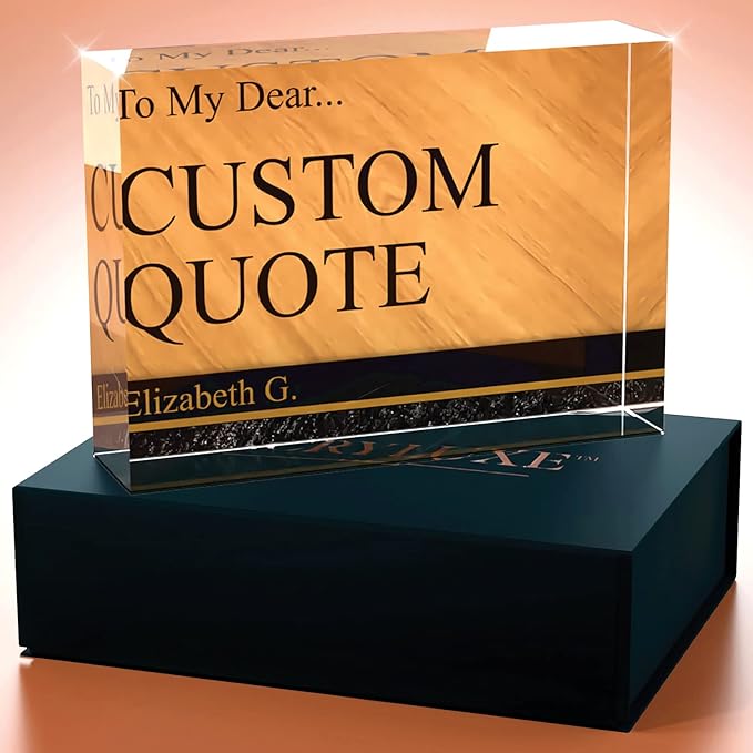 Personalized Gifts, Custom Quote Block Letter Board,Crystal-Clear Acrylic with Gift Box,17 Styles, Holiday and Christmas Gift for Mom, Dad, Girlfriend, Him or Her, Husband, Wife (5"x7, Nolan)