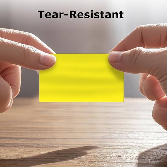 FINDAT Color Coding Stickers Rectangle 1.57×0.75 Inch Vinyl Yellow Sticker Removable Waterproof Writable File Folder Moving Labels for Boxes Home Office Marking 160 PCS