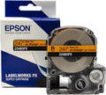 Epson LABELWORKS 224BOPX Genuine PET (Polyester) Tape Cartridge - Black on Orange Label Maker Tape - 1" (24MM) Wide, 30'