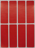 Rectangular Labeling Sticker 3x1 inches (75mm x 25mm) Red Paper Sticker Sheets 864 - Pack by Royal Green