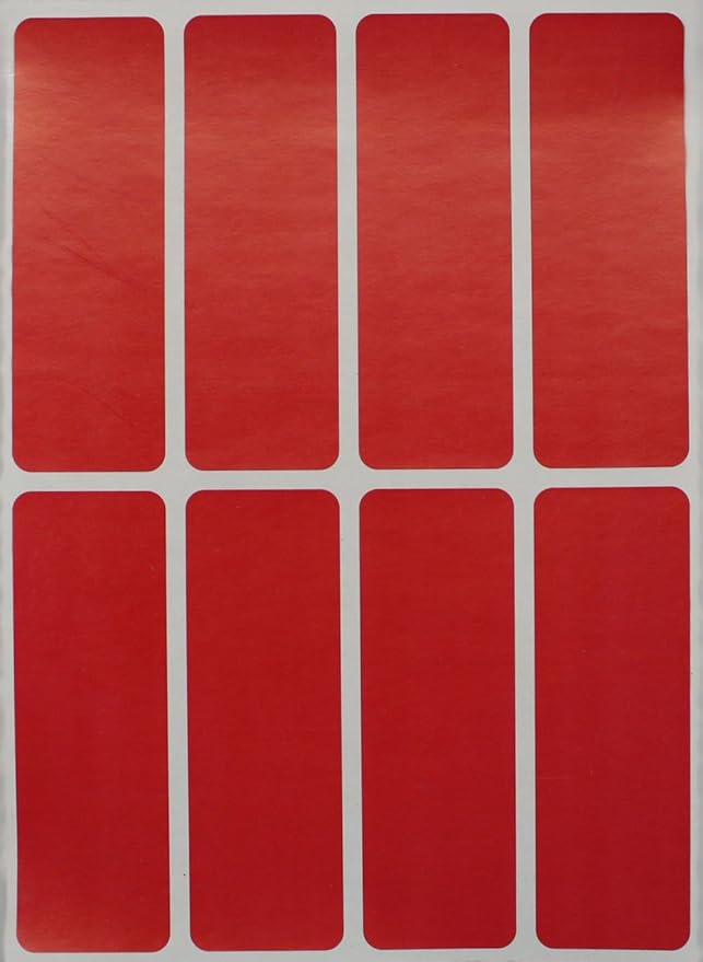Royal Green Rectangular Stickers Color Coded Write on Labels for Organizing, Moving, & Mailing, 3x1 inch Stickers to Write On Labels & Tags for Home, Office, and School Projects, 120-Pack (Red)