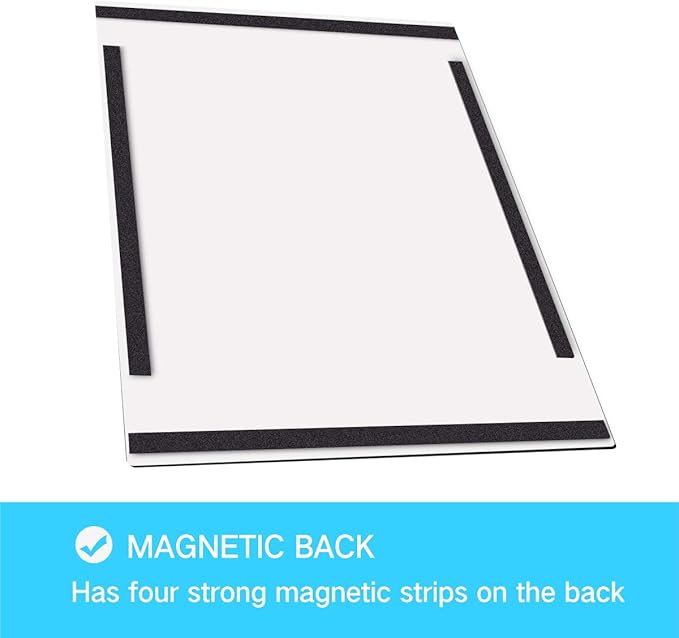 ZHIDIAN Document Sign Holder Pockets with Magnetic Back, Plastic Poster Picture Notice Display Frame for Fridge/Whiteboard/Chalkboard/Cabinet, 8.5 x 11.6 Inches, Black, 2 Pcs