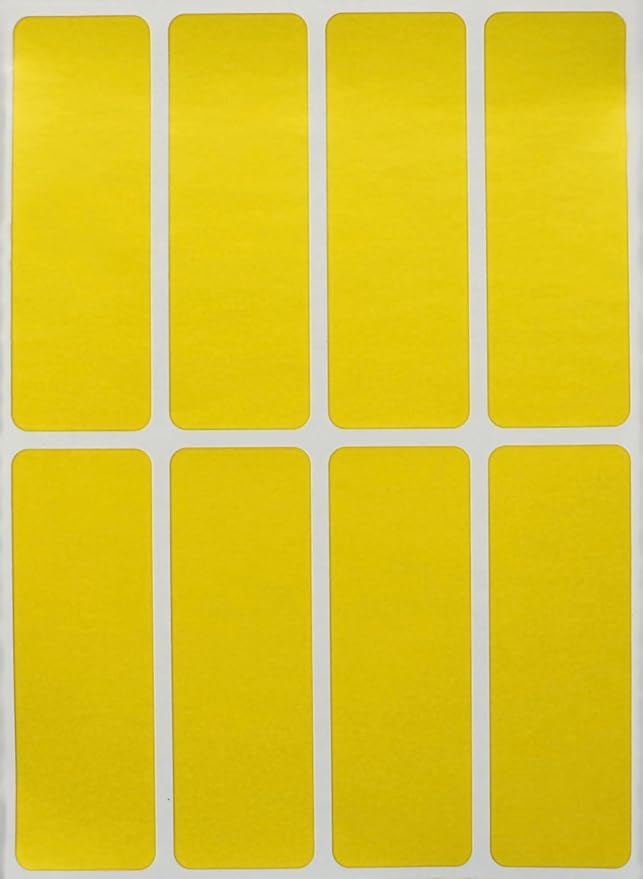 Royal Green Rectangular Sticker Color Coded Write on Labels for Organizing, Moving, & Mailing, 3x1 inch Stickers to Write On Labels & Tags for Home, Office, and School Projects, 400-Pack (Yellow)