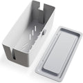 KinderSense® Cable Management Box - Cord Organizer with Child Proof Lock - Cord Hider to Conceal Wires,Power Strips from TV,Computer,Desk and Babies - 12 X 5.25 x 5.25 (Gray)