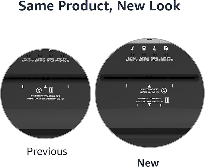 Amazon Basics Paper Shredder for Home and Office, New Model 15-Sheet Cross Cut, CD/Credit Card Shredder, 6 Gallon Wastebasket, Black