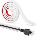 Self-Adhesive Cable Hider, Flexible Wire Cover Cable Raceway for Wires, Wall Mount TV, Home Audio, Network, Power, and Phone Line Managemen (White, 157inch)