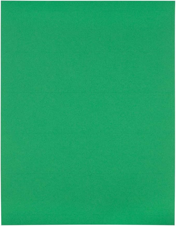 JAM PAPER Shipping Address Labels - Standard Mailing - 2 x 4 - Green - 120/Pack