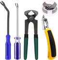 Hmknana 4Pcs Upholstery and Construction Staple Remover Tools Set - Nail Tack Remover, U Tack Lifter, End Cutting Plier, Carpet Remover Tool for Furniture Floor Craft Project Photo Frame