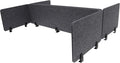 Desk Divider,Modern Stand Up Desk Store Focus Raw Clamp-On Acoustic Desk Divider Mounted Privacy Panel,Sound Blocking Desk Divider,Desktop Mounting (59inx16in)
