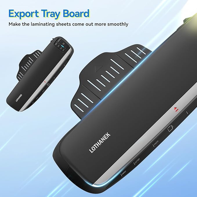 13 inch 4-Roller Laminator Machine, 3-10 Mil 60-Second Warm-up A3 Commercial Laminating Machine with 50 Sheets, LOTHANEK Heavy Duty Thermal Machine for Home, School Office Teacher Use